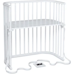 Babybay Cuna Colecho Boxspring Haya Maciza Blanca Barnizada